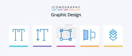 Téléchargez les illustrations : Design Blue 5 Icon Pack Including . rectangle. square. design. Creative Icons Design - en licence libre de droit