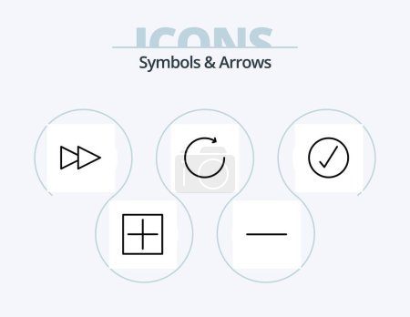 Ilustración de Symbols and Arrows Line Icon Pack 5 Icon Design. . electric. - Imagen libre de derechos
