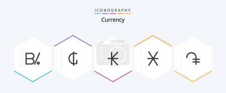 Illustration for Currency 25 Flat icon pack including armenia. money. currency. coin. denarius - Royalty Free Image