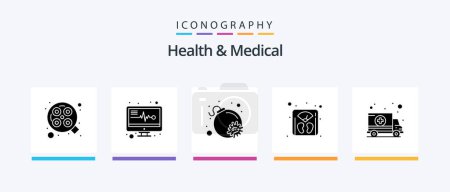 Illustration for Health And Medical Glyph 5 Icon Pack Including transport. car. bomb. ambulance. weight. Creative Icons Design - Royalty Free Image