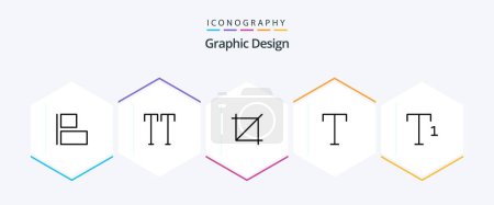 Téléchargez les illustrations : Design 25 Line icon pack including . family. superscript - en licence libre de droit