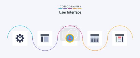 Illustration for User Interface Flat 5 Icon Pack Including interface. hero. sidebar. header. user - Royalty Free Image