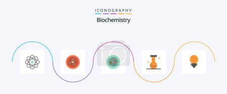 Illustration for Biochemistry Flat 5 Icon Pack Including lab. laboratory. biochemistry. lab. laboratory - Royalty Free Image