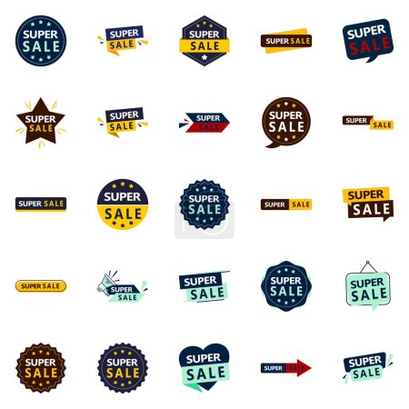Téléchargez les illustrations : 25 Super Sale Call-to-Action Enhancers for E-Commerce Websites - en licence libre de droit