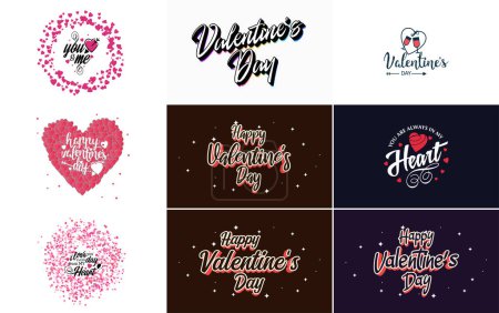 Téléchargez les illustrations : I Love You hand-drawn lettering and calligraphy with a heart design. suitable for use as a Valentine's Day greeting - en licence libre de droit