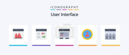 Illustration for User Interface Flat 5 Icon Pack Including user. interface. user. to. communication. Creative Icons Design - Royalty Free Image