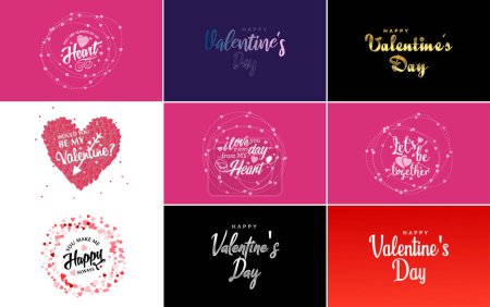 Ilustración de I Love You hand-drawn lettering with a heart design. suitable for use as a Valentine's Day greeting or in romantic designs - Imagen libre de derechos