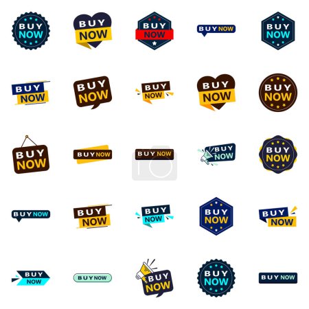 Téléchargez les illustrations : 25 Innovative Typographic Banners for promoting buying - en licence libre de droit