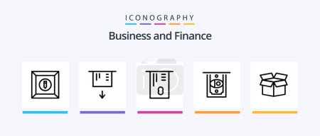 Illustration for Finance Line 5 Icon Pack Including . product. graph. analytics. Creative Icons Design - Royalty Free Image