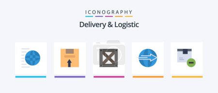 Illustration for Delivery And Logistic Flat 5 Icon Pack Including logistic. delivery. logistic. cargo. wood. Creative Icons Design - Royalty Free Image