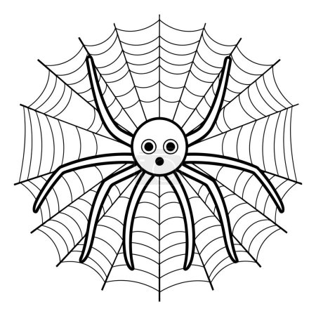 Ilustración de Icono web de araña. Ilustración de dibujos animados del icono web de la araña para el diseño web - Imagen libre de derechos