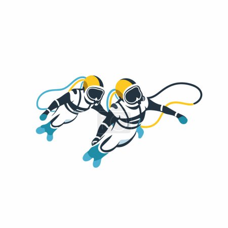 Scuba diving vector logo. Scuba diving vector logo design.