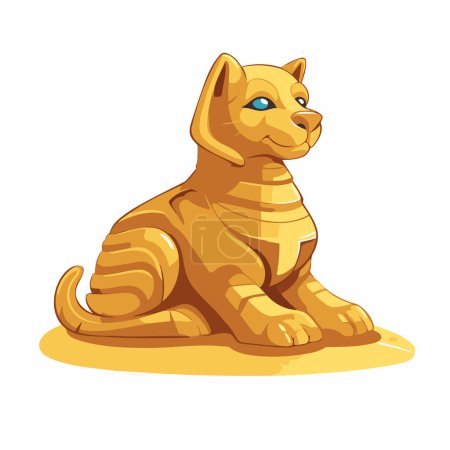 Ilustración de Icono gato egipcio. Ilustración de dibujos animados del icono del vector gato egipcio para el diseño web - Imagen libre de derechos