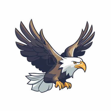 Illustration for Bald Eagle mascot. Vector illustration of an american eagle. - Royalty Free Image