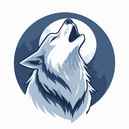 Illustration for Wolf head vector illustration for t-shirt print or poster design. - Royalty Free Image