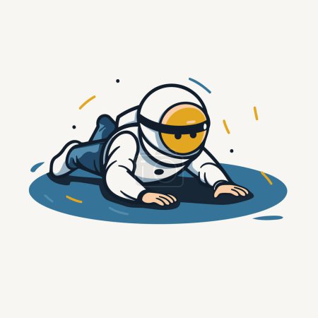 Illustration for Astronaut falling down. vector illustration. Astronaut falling down. - Royalty Free Image