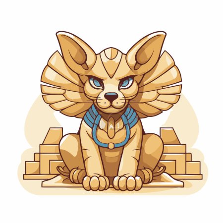 Illustration for Cute cartoon lioness sitting on the floor. Vector illustration. - Royalty Free Image