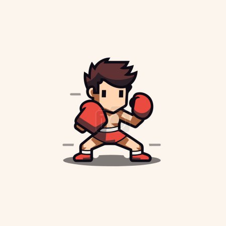 Illustration for Boxer cartoon design. vector illustration eps10 graphic flat style - Royalty Free Image