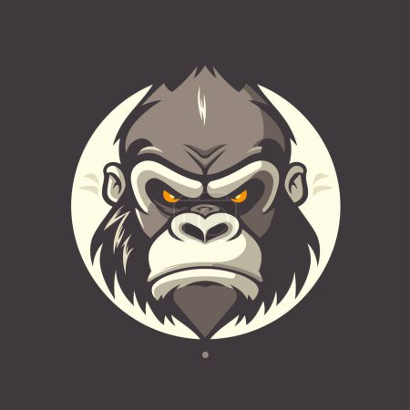 Gorilla head mascot. Vector illustration of gorilla head mascot for your sport team.