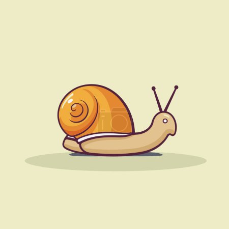 Illustration for Snail icon. Flat illustration of snail vector icon for web design - Royalty Free Image