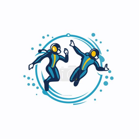 Diving logo template. Diving vector logo. Diving logo.