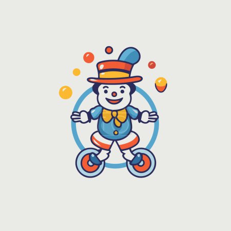 Illustration for Circus clown icon. Vector illustration of a circus clown with balloons. - Royalty Free Image
