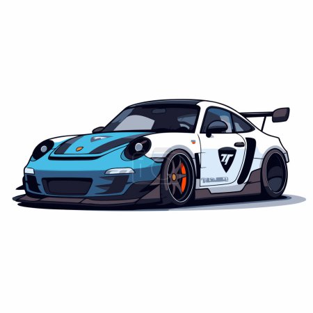 Illustration for Sport car on a white background. vector illustration. eps 10 - Royalty Free Image