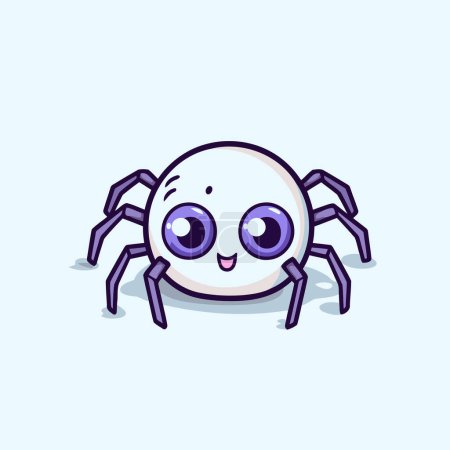 Illustration for Cute Cartoon Spider Mascot Character. Vector Illustration. - Royalty Free Image