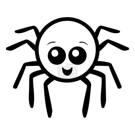 Illustration for Spider icon. Outline spider vector icon for web design isolated on white background - Royalty Free Image