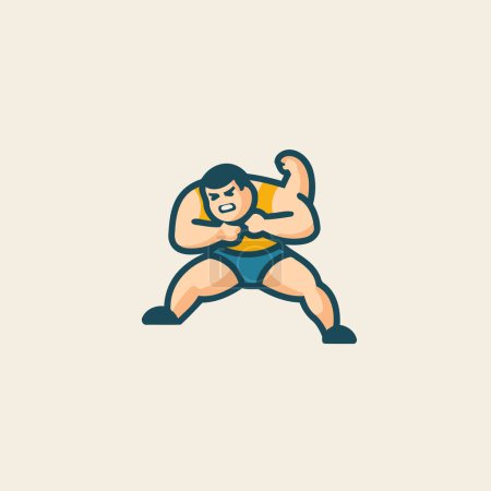 Ilustración de Sumo luchador icono de vector. Ilustración del icono del vector luchador de sumo - Imagen libre de derechos