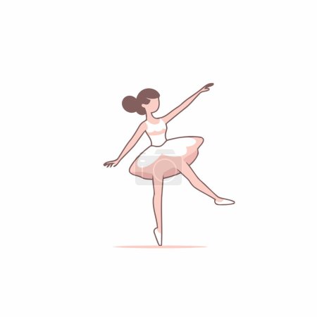 Ballerina. Ballet dancer. Vector illustration in flat style