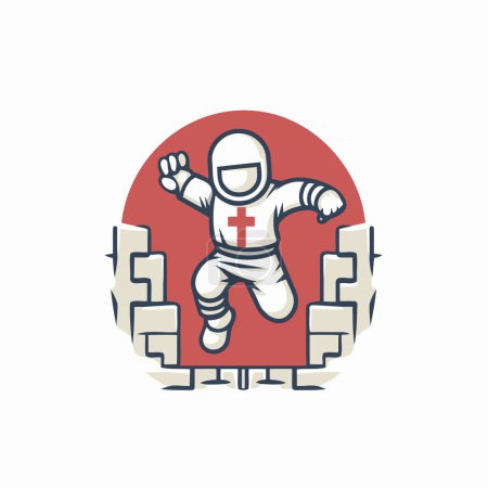 Illustration for Astronaut in space suit. Astronaut icon. Vector illustration - Royalty Free Image