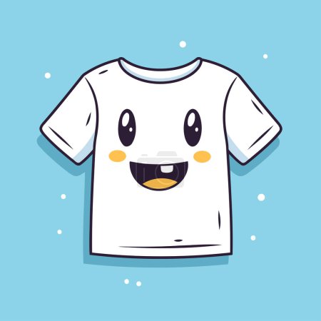 Illustration for Cute t-shirt. Vector illustration in flat cartoon style. - Royalty Free Image