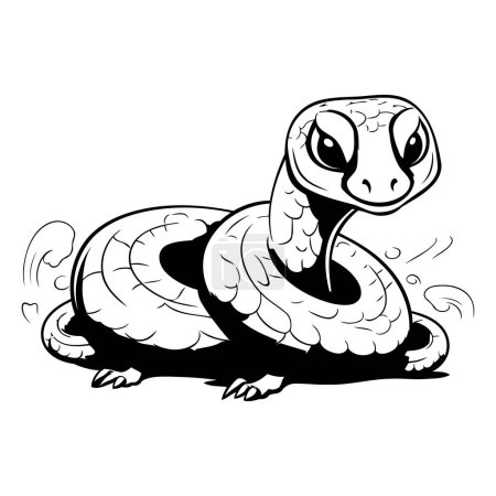 Ilustración de Serpiente sobre un fondo blanco. ilustración vectorial. eps 10 - Imagen libre de derechos