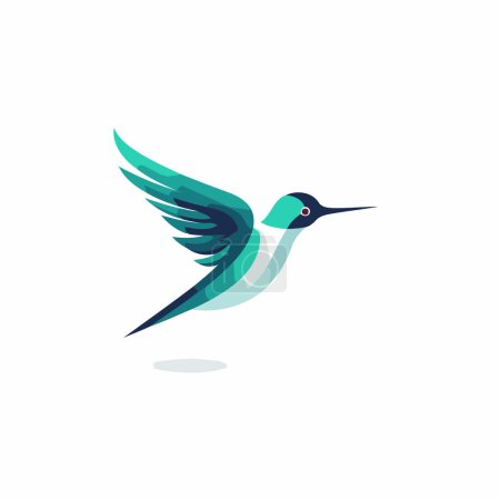 Téléchargez les illustrations : Icône Colibri dans un style plat. Illustration vectorielle colibri sur fond blanc isolé. - en licence libre de droit