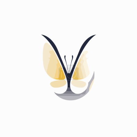 Illustration for Butterfly vector logo design. Creative butterfly logo design concept. - Royalty Free Image