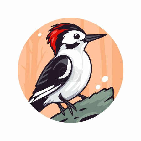 Illustration for Woodpecker vector illustration. Woodpecker in cartoon style. - Royalty Free Image