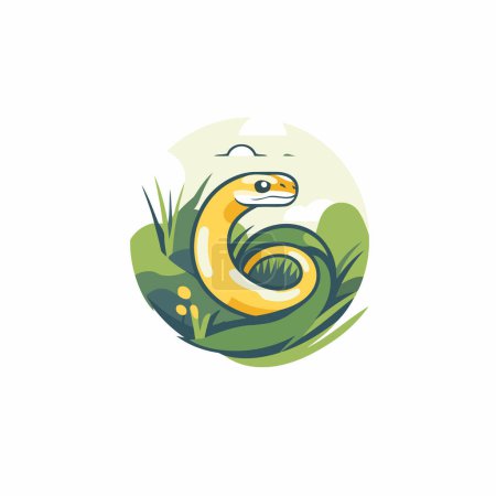 Ilustración de Ilustración de vectores de diseño de logotipo de serpiente. serpiente logo vector diseño plantilla. - Imagen libre de derechos