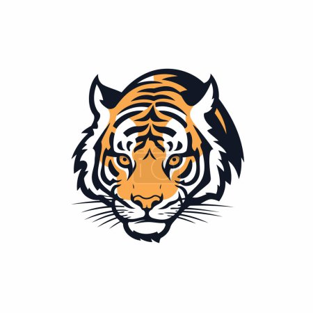 Illustration for Tiger head vector logo template for sport team or corporate identity. - Royalty Free Image