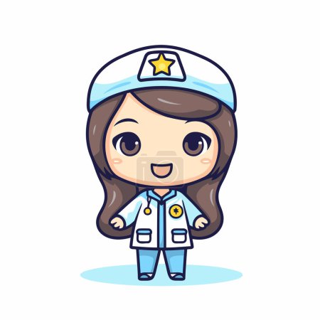 Photo for Cute nurse cartoon character vector illustration. Cute nurse cartoon character. - Royalty Free Image