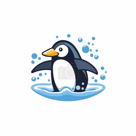 Illustration for Penguin Icon Logo Design Element. Vector Illustration. EPS10 - Royalty Free Image