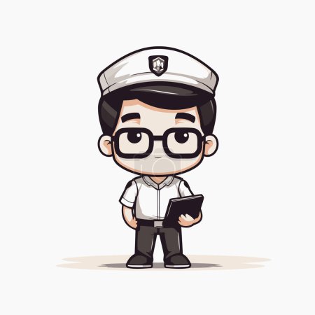 Illustration for Policeman - Cute Cartoon Policeman Character Vector Illustration - Royalty Free Image