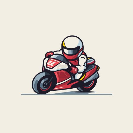 Illustration for Motorcycle vector logo. sport motorbike icon. vector illustration. - Royalty Free Image