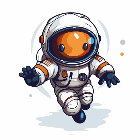 Illustration for Astronaut. Vector illustration. Isolated on white background. - Royalty Free Image