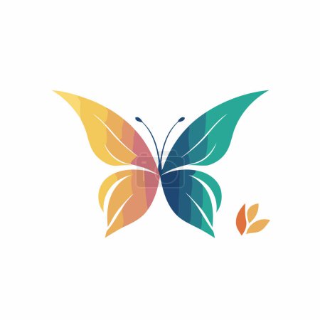 Ilustración de Concepto de diseño de logotipo de mariposa. Ilustración vectorial de un logotipo de mariposa. - Imagen libre de derechos