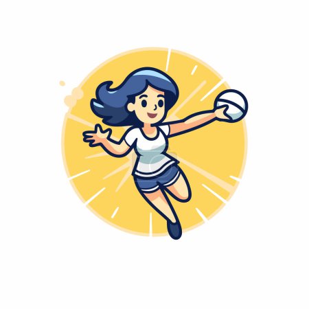 Illustration for Volleyball player vector icon. Volleyball player vector icon. - Royalty Free Image