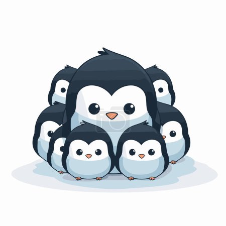 Téléchargez les illustrations : Conception de la famille des pingouins. illustration vectorielle eps10 graphique. - en licence libre de droit
