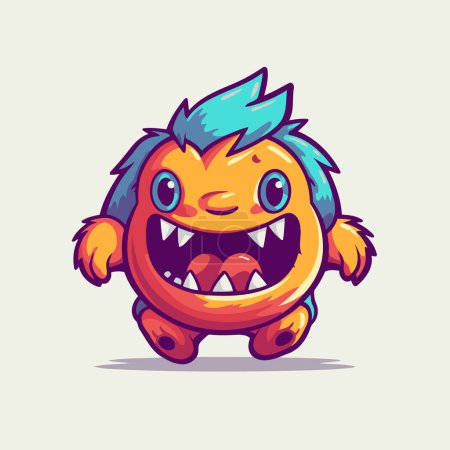 Illustration for Cute monster cartoon. Vector illustration. Isolated on white background. - Royalty Free Image