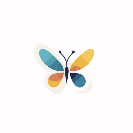 Téléchargez les illustrations : Modèle vectoriel d'inspiration de conception de logo icône papillon. Design logo papillon. - en licence libre de droit