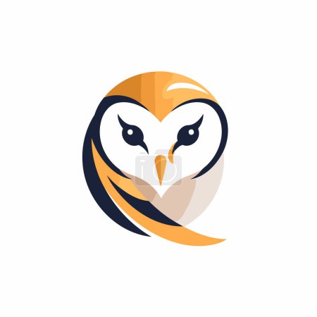 Téléchargez les illustrations : Modèle de logo de hibou illustration vectorielle d'icône. Icône concept Bird Logotype. - en licence libre de droit